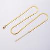 En stock venta caliente acero titanio chapado en horno oro 18K cadena plana serpiente diy cadena de eslabones accesorios no se desvanece cadena básica