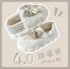Pantuflas de algodón engrosado que cubren el talón para hombre, otoño e invierno, con felpa adicional, para interiores, del hogar, del hogar, zapatos de algodón cálidos de suela gruesa para mujer