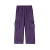 Calça Cargo Quente Forrada com Fleece para Meninas Princesa Yuan Yuan 2025 Inverno Novo Calça Reta Solta Corta-Vento Infantil