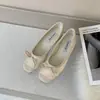 Zapatos de Mujer de Suela Plana Estilo Noche Suave Suela Blanda 2026 Nuevo Verano Zapatos de Frijol Negro Bruja
