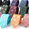 Corbata Estrecha Elegante Algodón 6cm Estilo Coreano Versión Estrecha Hombres y Mujeres Pequeños Casual Versátil Corbata de Anacardo Paisley