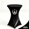 Funda Elástica para Mesa de Alta Calidad con Cuatro Patas Falda de Mesa para Mesa de Cóctel de Boda Hotel Cubierta para Mesa de Taburete Alto Redondo Transfronteriza Personalizada