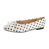 Chegada Nova Outono 2026 Sapatos Rasos Femininos Bico Fino Laço Bolinhas Versáteis para o Trabalho Slip-on Baixo Sapatos Individuais