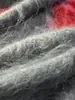 Série Lã Real~Cereja Bordada à Mão 100% Caxemira Pura Gola Redonda Moletom Preguiçoso Suéter Grosso para Mulheres