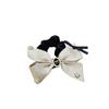 Diadema con lazo negro elegante de alta gama, estilo francés, nueva y elegante, estilo Chanel, cuerda para el cabello, anillo para el intestino grueso para mujer, accesorios para el cabello