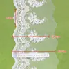 Tecido de malha bordado branco de seda de leite em estoque, 25,5 cm de largura, decoração floral para têxteis domésticos e embelezamentos de vestuário