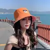 Sombrero de pescador sin letras para mujer, de doble cara, lindo, versátil, para viajes, viaje, sombrero de cubo de celebridad de internet, protección solar, sombrero de cubo de protección solar, protección solar