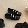 Primer Encuentro Temporada Estilo Británico Moda Retro Cómodos Zapatos Mary Jane Mujer Velcro Suela Suave Versátiles Zapatos de Ballet