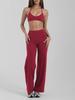 Novo Estilo Transfronteiriço Decote Halter Revelador de Seios Push-Up Roupa Íntima Roupa de Yoga Fitness Calças Esportivas Pilates Conjunto de Duas Peças de Secagem Rápida