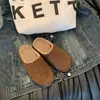 Zapatos Birkenstock de suela gruesa para mujer 2026 nuevo otoño e invierno sin cordones estilo perezoso Birkenstock de punta cerrada zapatillas de media caña zapatillas de algodón peludo para uso en exteriores