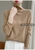 Outono Nova Pilha Collar Base Camisa Feminina Lã Penteada Gola Alta Pulôver Manga Longa Camisa de Malha Estilo Coreano Suéter Fino