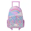 Mochila Escolar con Carrito Australiana de Gran Capacidad, Diseño de Dibujos Animados, Mochila con Ruedas para Estudiantes de Primaria y Secundaria
