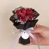Aromaterapia para Salida de Aire de Coche Ramo de Flores Secas Rosa Mini Ramo Flor Eterna Regalo de San Valentín para Novia