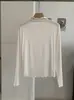 Camiseta de manga larga KEKEZOON para mujer, cuello semi-alto, con volantes, corte ajustado, color liso, top básico, al por mayor 8910