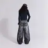 Pantalones Vaqueros Impresos Rasgados Lavados Nuevos Europeos y Americanos Transfronterizos para Hombres y Mujeres Retro High Street Y2K Marca de Moda