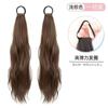 Peluca de Doble Cola de Caballo para Mujer, Banda de Goma, Doble Cola de Caballo, Ondas de Agua, Esponjosa, Sin Marcas, Chica Dulce Natural, Cola de Caballo Baja, Cola de Caballo Rizada