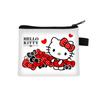 Nuevo monedero infantil de Hello Kitty, bolso para tarjetas con dibujos animados para estudiantes, bolso de almacenamiento portátil de poliéster a la moda, venta al por mayor
