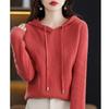 Suéter con Capucha Suéter de Mujer Otoño e Invierno Nuevo Suelto Básico Jersey con Sombrero Casual Suéter Abrigo de Hilo Core-spun para Mujer