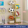 Estante de Almacenamiento de Baloncesto para el Hogar, Juguetes para Niños, Balón, Cesta de Almacenamiento de Piso Multicapa, Almacenamiento de Raquetas de Ping-Pong y Bádminton, Estante de Hierro