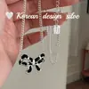 Estilo Coreano Doce Cool Design de Personalidade Joia de Prata Prata Esterlina 925 Cordão Preto Nó de Laço Trançado Versátil Corrente para Clavícula