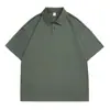 Verão 240g Algodão Pesado Gola Polo Lapela Ombro a Ombro Algodão de Fibra Longa de Xinjiang Camisa Publicitária Camiseta de Manga Curta Personalização