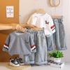 Conjunto de Sudadera con Cuello Redondo y Estampado de Cachorro para Niños Otoño 2025 Nuevo Moda para Bebé Niño Conjunto de Dos Piezas Primavera y Otoño para Niños Moderno