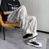 Calça Reta com Estampa Total Estilo Esportivo de Designer Nova Tendência Verão 2025 Estilo Novo Versátil