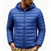 Chaqueta de Algodón con Capucha Gruesa de Invierno Nueva para Hombre, para Jóvenes y Adultos de Mediana Edad, Relleno de Plumón y Algodón, Tallas Grandes, Color Sólido, Ropa Exterior Casual