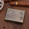 Caja de Cigarrillos Multifuncional Guipai Gp9029 Bronce con Encendedor, una Caja de Doble Uso Firma Grabada Personalizada Exclusiva