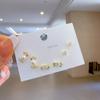Pendientes de una semana de pequeño lujo de alta gama, juego de seis piezas con aguja de plata S925, combinación con pendientes pequeños para mujer
