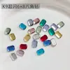 K9 Largo Octagonal Arte de Uñas Joyería de Diamantes Diamante Popular Super Brillante Cubo de Azúcar Fondo Plano Diamante de Forma Especial Cristal Zirconia Diamante para Uñas Accesorios