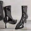 Botines Finos de Punta Aguda para Mujer, Botines Cortos de Tacón Alto en Piel Suave, Estilo Yang Mi, Nueva Moda de Celebridades, Nuevo Modelo Otoño e Invierno 2026, Tacones Finos