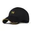 Boné de Baseball Novo Estilo com Bordado da Letra m, Versão Coreana, Proteção Solar, Chapéu de Sol para Esportes ao Ar Livre Feminino, Chapéu de Corrida, Atacado