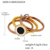 Anillo Geométrico Multicolor de Múltiples Capas Rueda de la Fortuna Ins para Mujer de Acero Inoxidable Moderno Superpuesto Todo Fósforo Anillo de Dedo con Circonita en stock