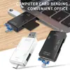 Lector de tarjetas USB multifunción Type-C seis en uno para computadora, teléfono móvil, lector de tarjetas OTG tf/SD, suministro transfronterizo