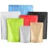 Saco Metalizado com Fecho Ziplock, Frutas Secas, Lanches de Chá, Saco Colorido Espessado à Prova de Umidade para Embalagem de Alimentos, Pronto para Personalização