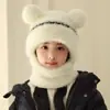 Gorro Infantil de Lã Tricotado para Meninas e Meninos no Outono e Inverno com Capuz Integrado para Bebê à Prova de Vento, Proteção de Orelha e Gorro Pulôver Quente