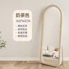 Espejo de cuerpo entero, Espejo de pie moderno, Espejo de vestidor estilo Ins de color crema, Espejo de estilo francés para uso doméstico para el dormitorio de las niñas, Espejo de forma irregular
