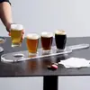 Gabarito Transparente de Acrílico Personalizado com 4 Furos para Pás de Voo Suporte para Taças de Vinho Adequado para Casa KTV Bar de Música Restaurante