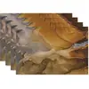 Jogos Americanos de Linho Transfronteiriços Tecido com Estampa de Mármore em Aquarela Nórdica Jogos Americanos Estilo Ocidental Jogos de Mesa Anti-Manchas e Isolantes Térmicos Itens em Estoque Transfronteiriços