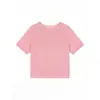 Camiseta de Jacquard de Lino Tencel con Cuello Redondo, Calada, Dobladillo Enrollado, Manga Corta para Mujer, Verano, Nuevo Color Sólido, Top de Punto Holgado Casual