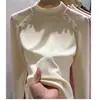 Top casual elegante de otoño e invierno de ajuste slim, capa interior térmica de moda con cuello medio alto, transfronterizo del sudeste asiático
