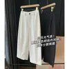 Elegante Estilo Luna Blanca, Pantalones Casuales con Costuras de Contraste de Alta Calidad, Corte Tridimensional para un Efecto Adelgazante, Versátil Nuevo M0817X