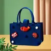 Bolsa de Feltro para Presente de Véspera de Natal Livro Vermelho Mesmo Estilo Mini Bolsa de Maçã Caramelada Bolsa para Embalagem de Presente Bolsa Tote