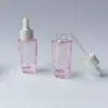 Botellas de Vidrio para Aceites Esenciales de 5 ml-10 ml en Stock del Fabricante, Botellas Pequeñas de Gotero Rosadas, Botellas Dispensadoras de Aceite Esencial