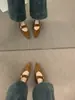 Zapatos Mary Jane de gamuza con punta fina para mujer, estilo coreano, que aumentan la altura, suaves y elegantes, versátiles para el uso diario