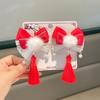 Acessórios de Cabelo de Ano Novo para Crianças Lindo Laço Vermelho de Ano Novo para Bebê Acessórios de Cabelo Estilo Chinês Grampo de Cabelo Adorno de Cabeça Hanfu para Meninas