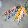 Delphinium Artificial de 2 Ramas con Acabado Afelpado, Delphinium Grande, Jacinto, Decoración para el Hogar, Accesorios para Fotografía de Bodas, Flores Artificiales al por Mayor