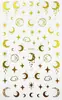 NOVO Especial Transfronteiriço para Adesivos de Unha Dourados e Prateados Deus Sol Estrelas Estrelas da Lua Adesivos Decalques de Arte para Unhas