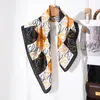 Lenço Quadrado de Alta Qualidade com Padrão Espinha de Peixe para Mulheres, Lenço de Seda Macio e Amigo da Pele, Adequado para Todas as Estações, Lenço de Pescoço e Xale Decorativo Simples e Elegante